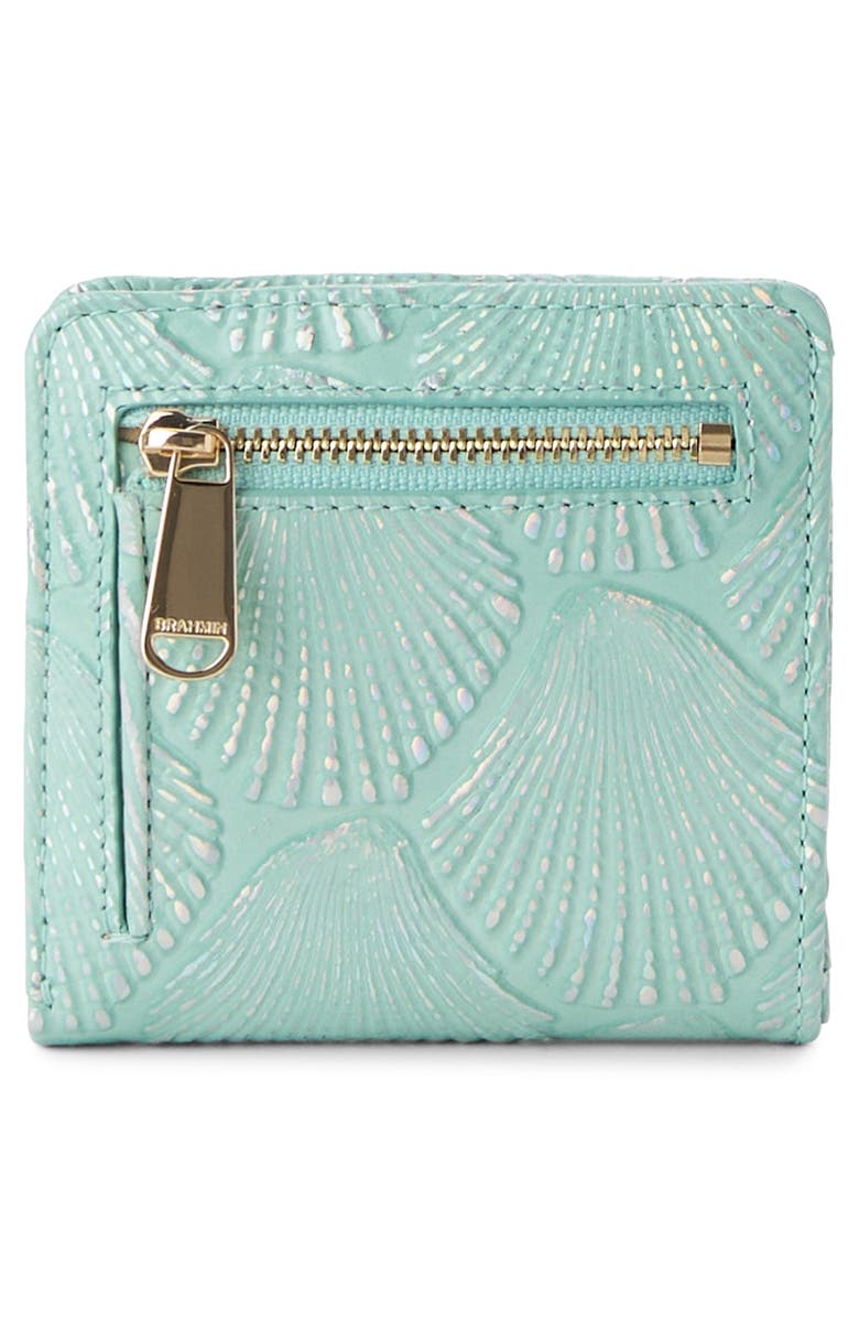 Brahmin Jane Embossed Leather Bifold Wallet, Alternate, color, Waterfall