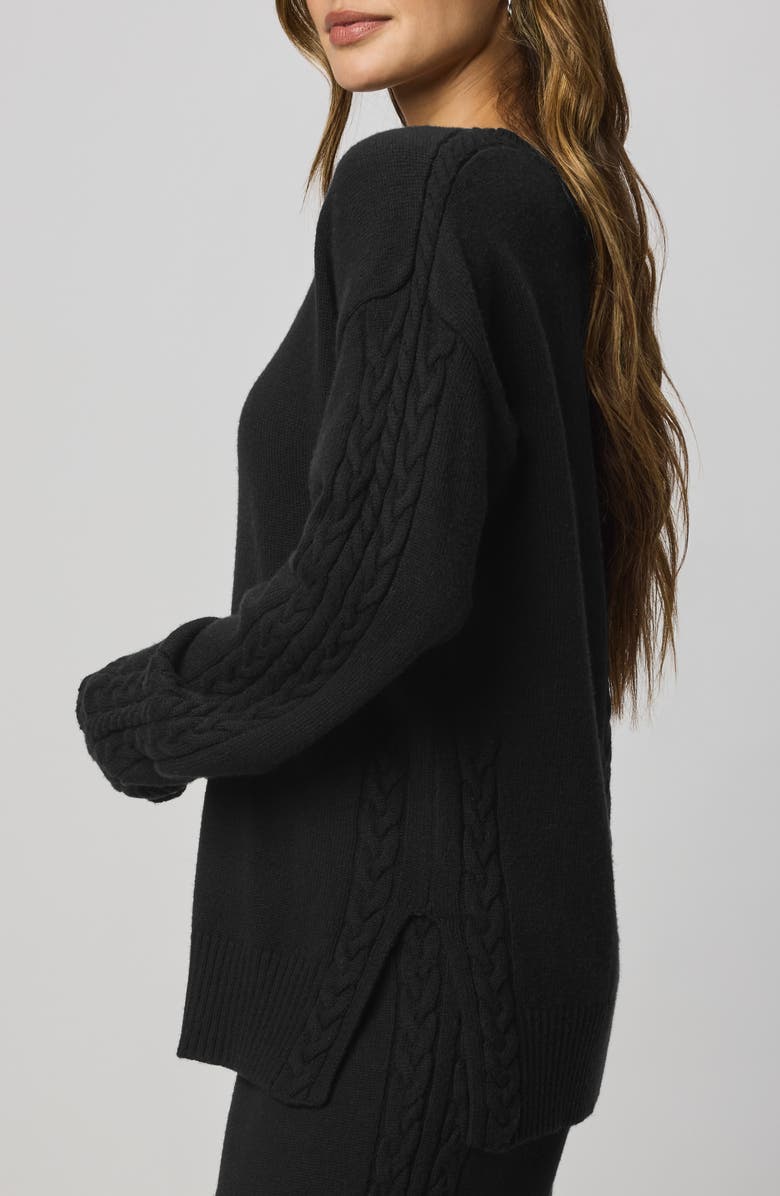 Splendid Jet Set Crewneck Sweater, Alternate, color, Black