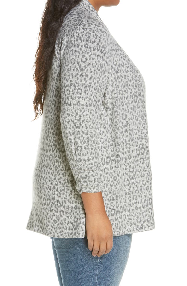 Bobeau Drape Front Cardigan, Alternate, color,