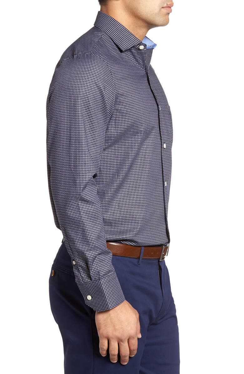 John W. Nordstrom<sup>®</sup> Nordstrom Men's Shop No-Iron Crepe Check Sport Shirt, Alternate, color,