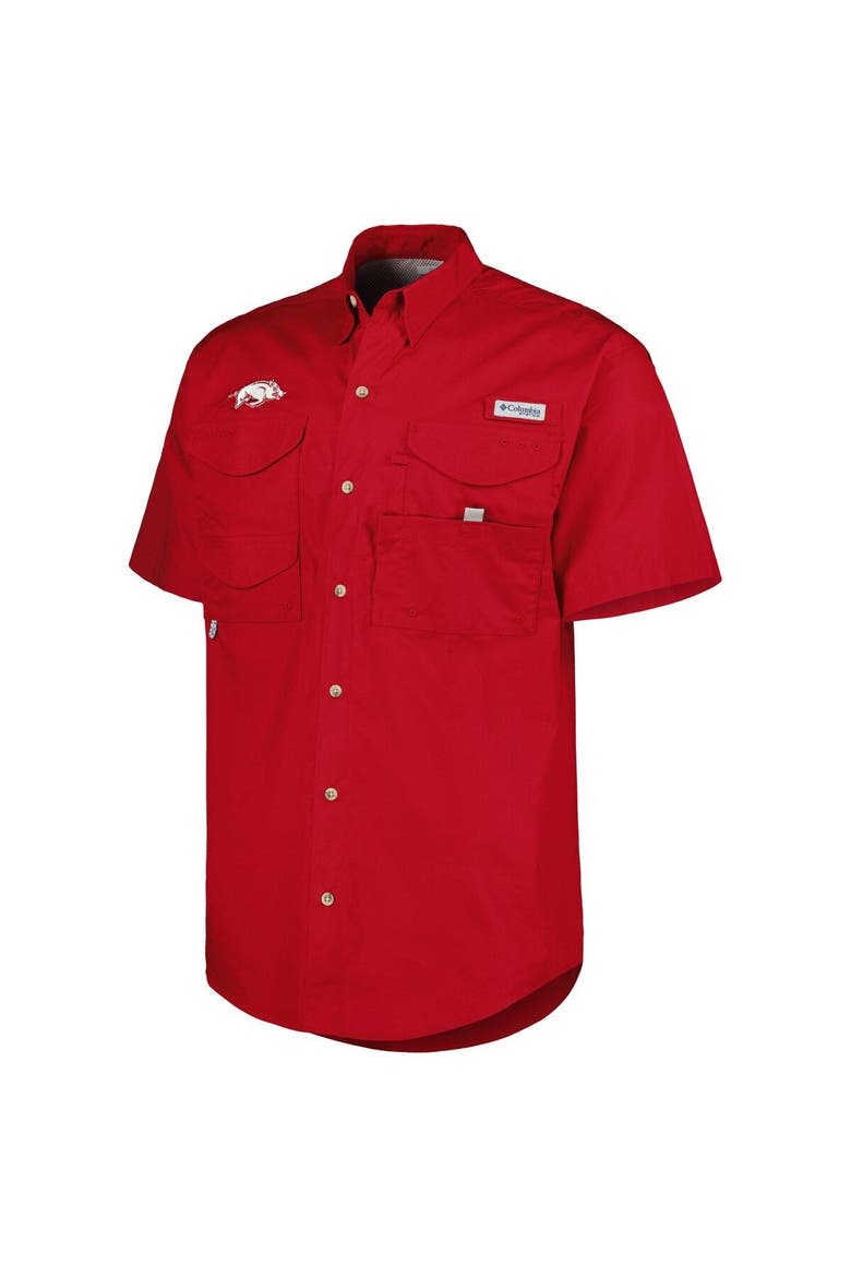 Men's Columbia Cardinal Arkansas Razorbacks Bonehead Button-Up Shirt, Alternate, color, Cardinal