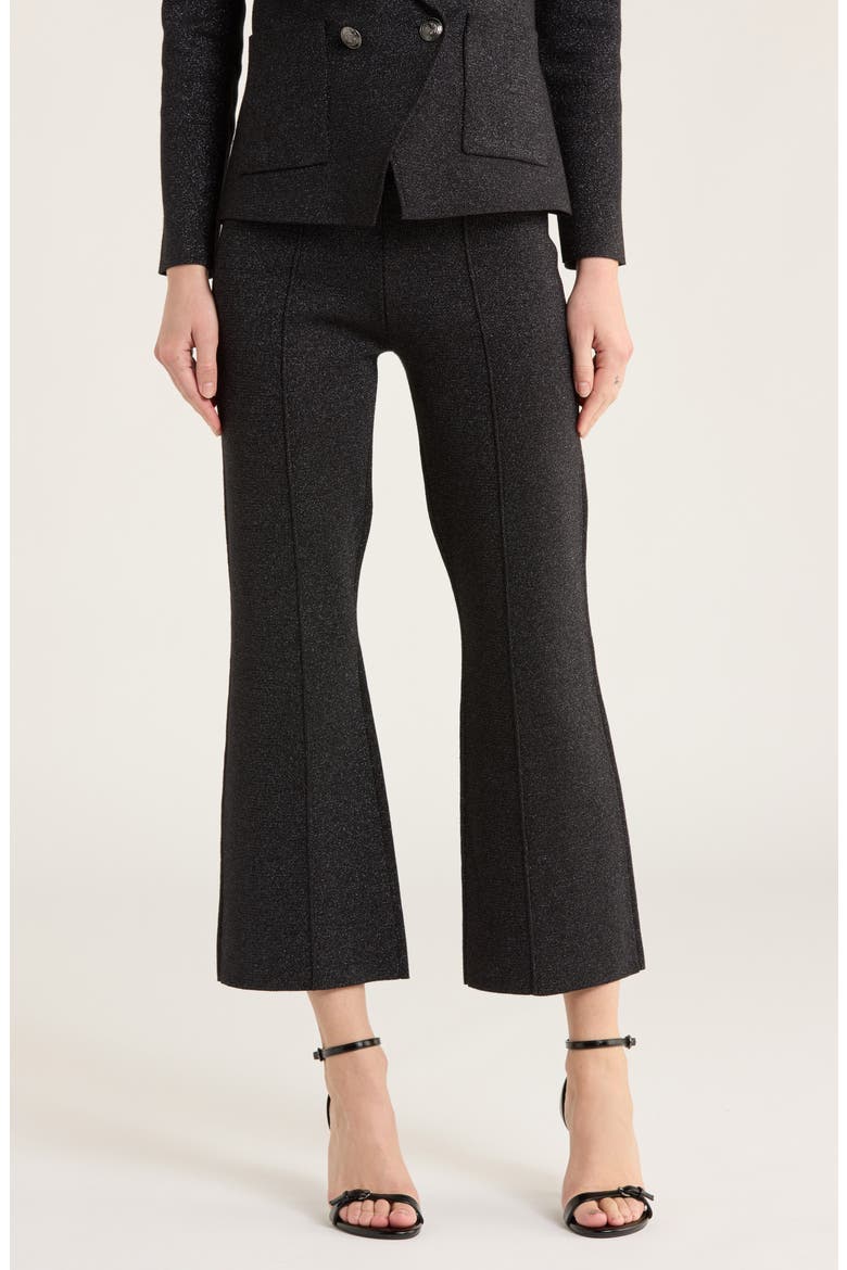 Ren Flare Leg Pants, Main, color, BLACK/GUNMETAL LUREX
