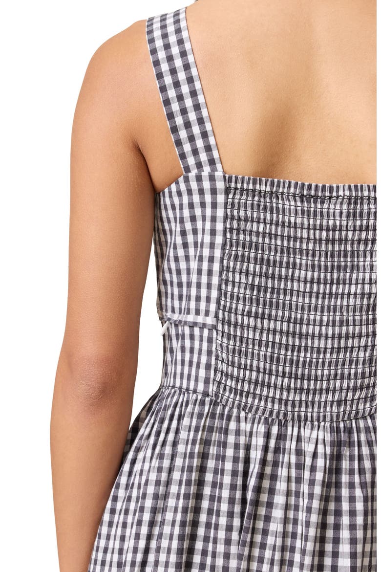 Gracie Poplin Nursing Midi Dress, Alternate, color, Black & White Gingham