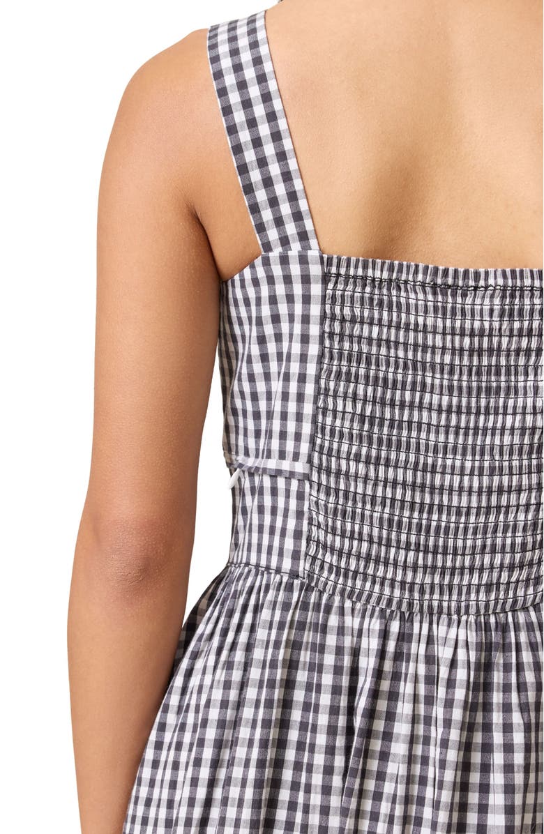 Kindred Bravely Gracie Poplin Nursing Midi Dress, Alternate, color, Black & White Gingham