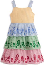 Mini Boden Kids' Hotchpotch Tiered Dress