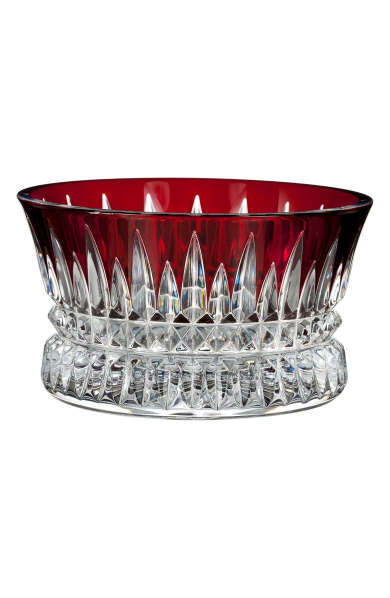 Waterford Lismore Diamond Red Lead Crystal Bowl, Main, color,