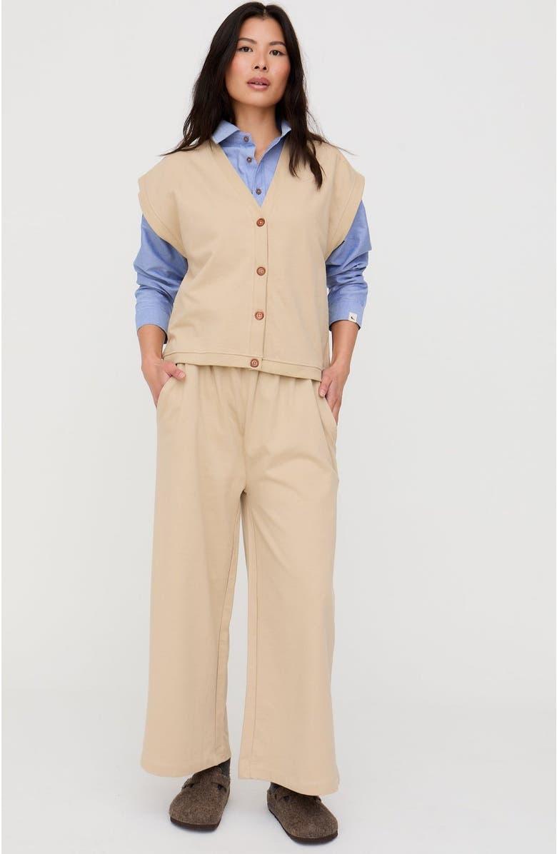 Turtledove London Organic Cotton Blythe Sleeveless Top, Alternate, color, Stone