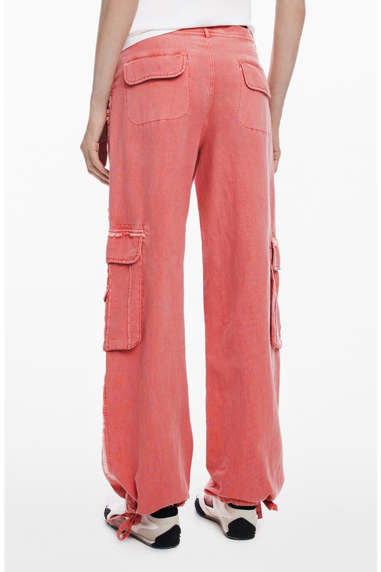 Fluid Cotton Blend Cargo Pants, Alternate, color, PINK