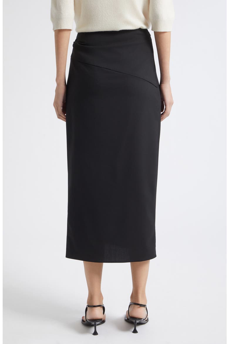 Zampa Virgin Wool Midi Skirt, Alternate, color, BLACK