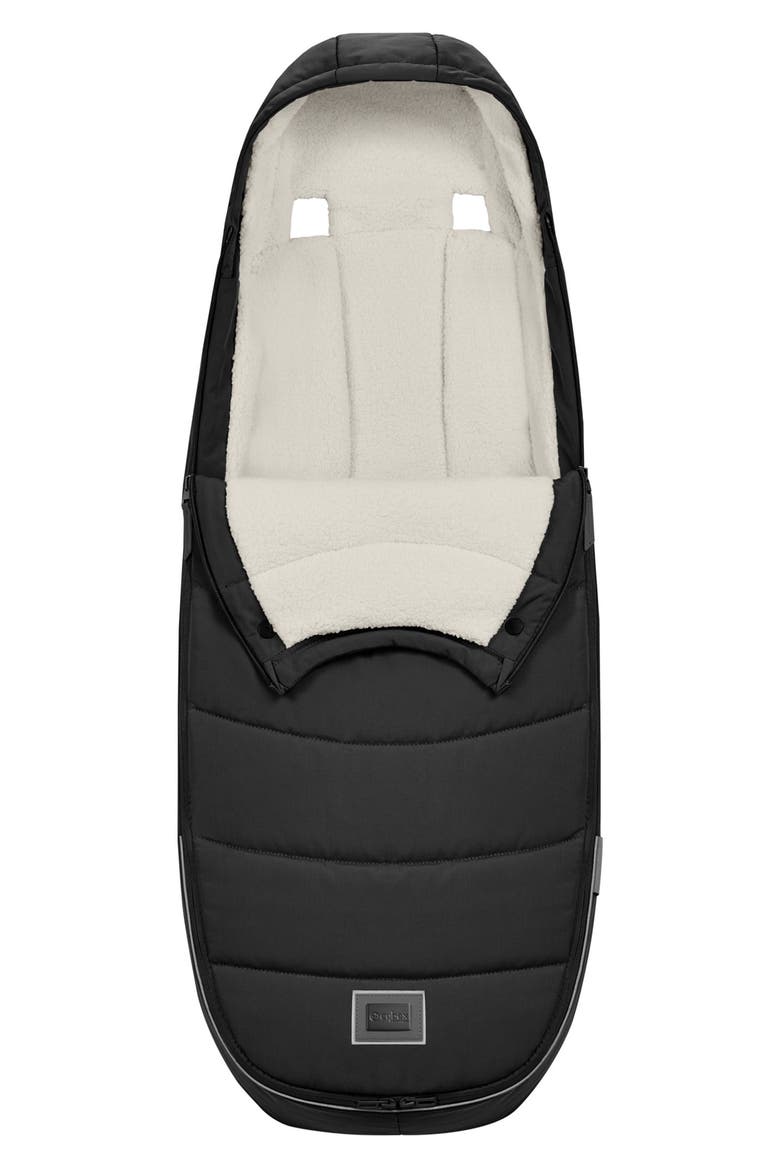 Fleece Lined Water Repellent Footmuff, Alternate, color, SEPIA BLACK
