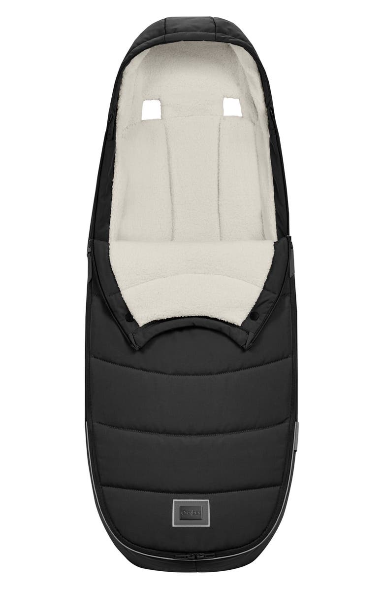 CYBEX Fleece Lined Water Repellent Footmuff, Alternate, color, Sepia Black