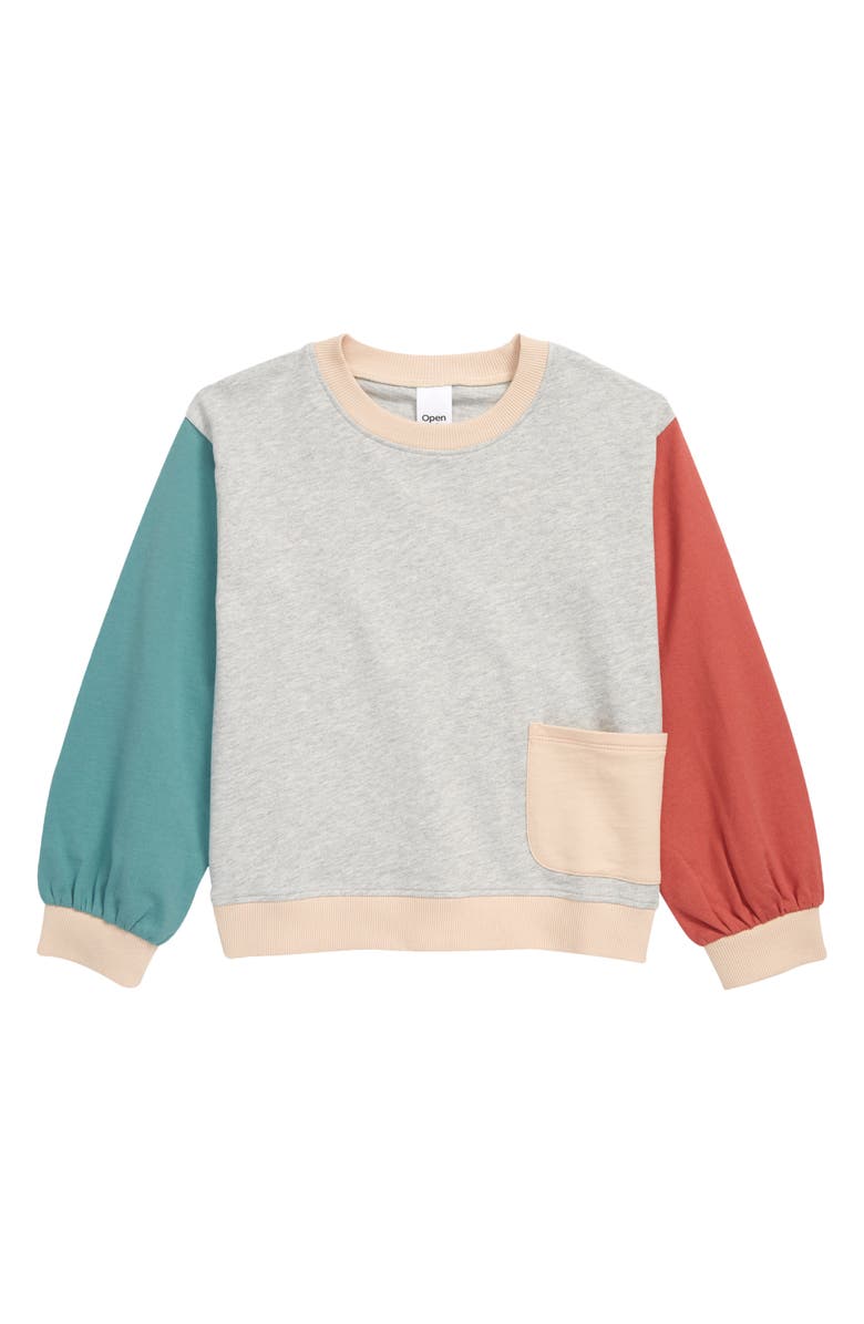 Open Edit Kids' Organic Cotton Sweatshirt, Main, color, 