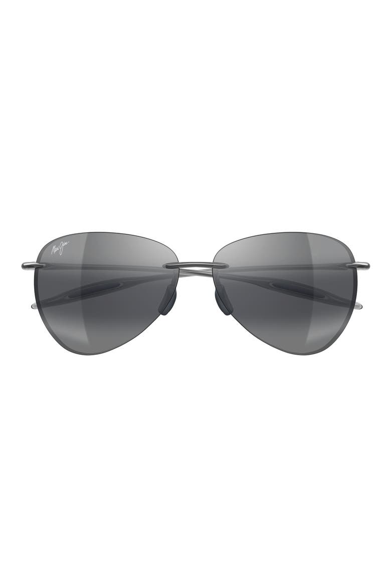 Sugar Beach 62mm PolarizedPlus2® Round Sunglasses, Main, color, GREY