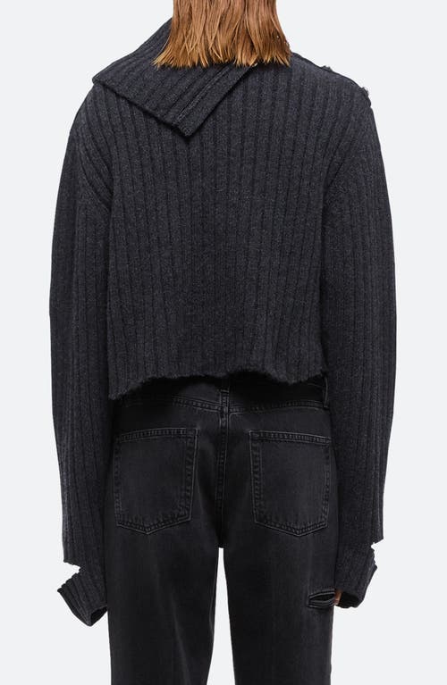 HELMUT LANG HELMUT LANG ASYMMETRIC NECK WOOL BLEND SWEATER