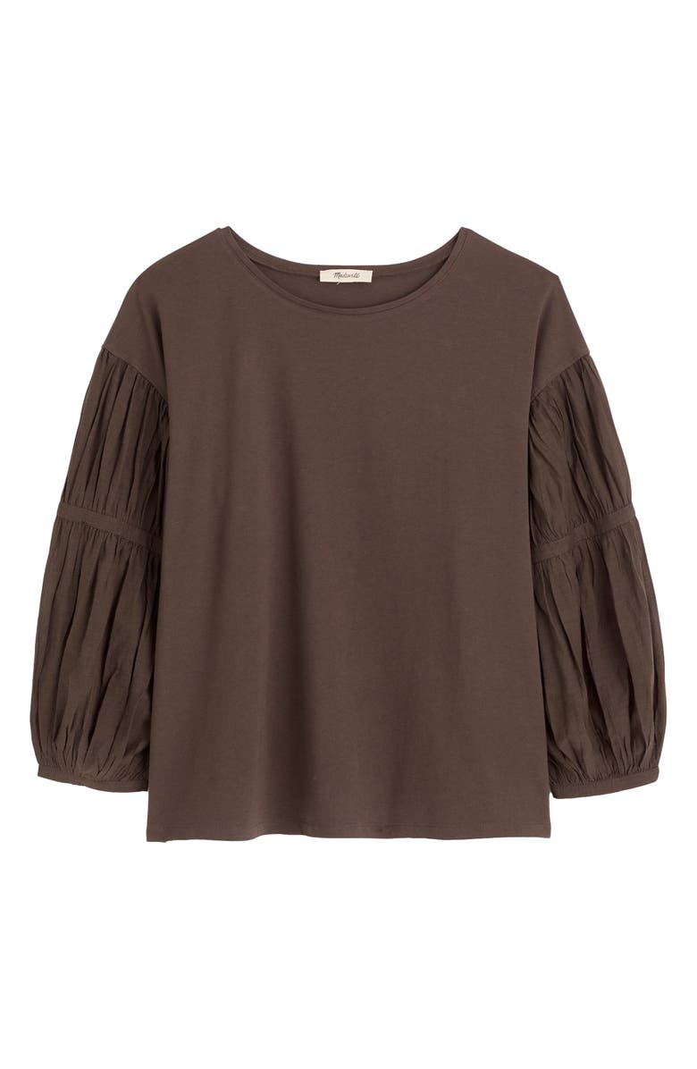 Madewell Puff Sleeve Drop Shoulder Knit Top, Main, color, Dark Surplus