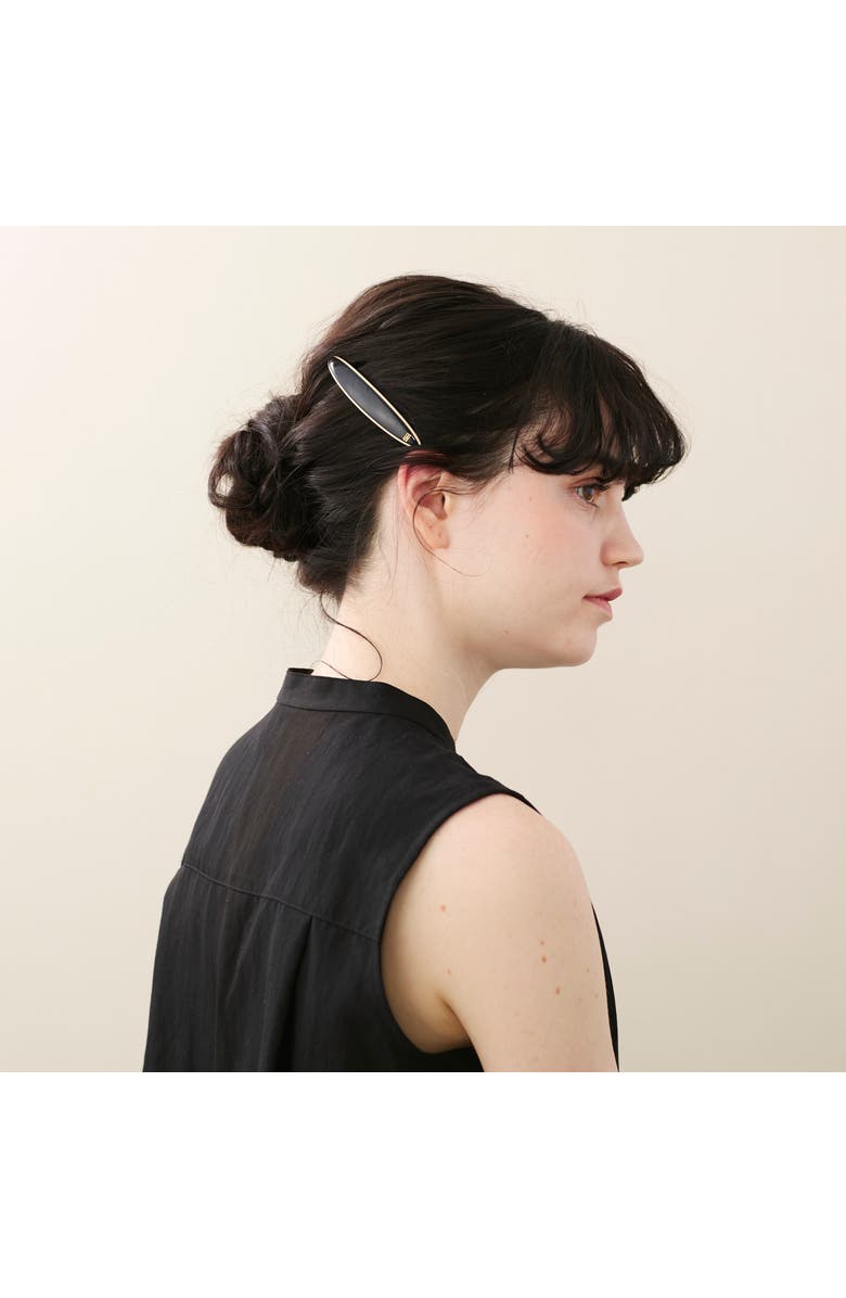 Alexandre de Paris Acetate Panama barette, Alternate, color, Black