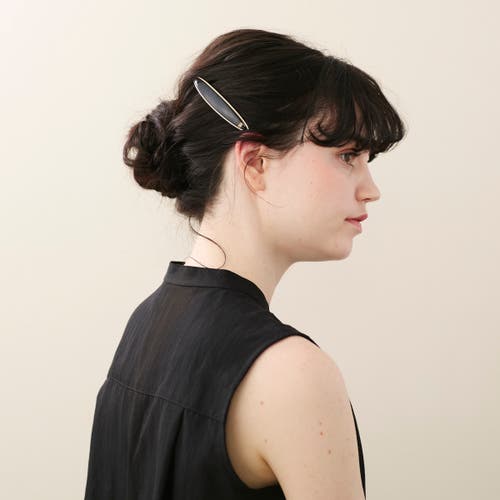 Alexandre De Paris Acetate Panama Barette In Black