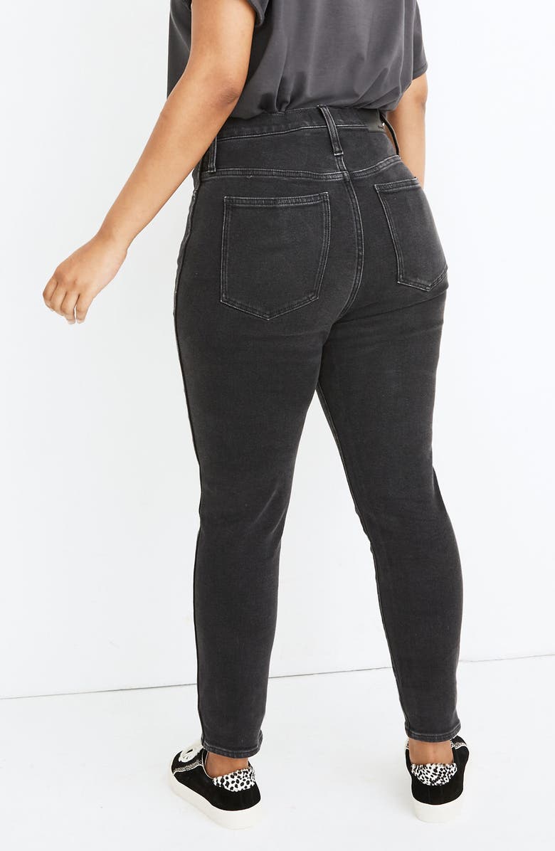 Madewell Curvy High Waist Ankle Skinny Jeans, Alternate, color,