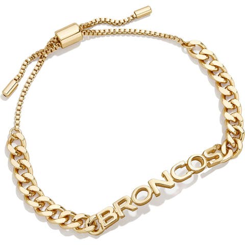 Gold Denver Broncos Chain Bracelet