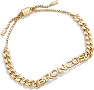 BaubleBar Gold Denver Broncos Chain Bracelet