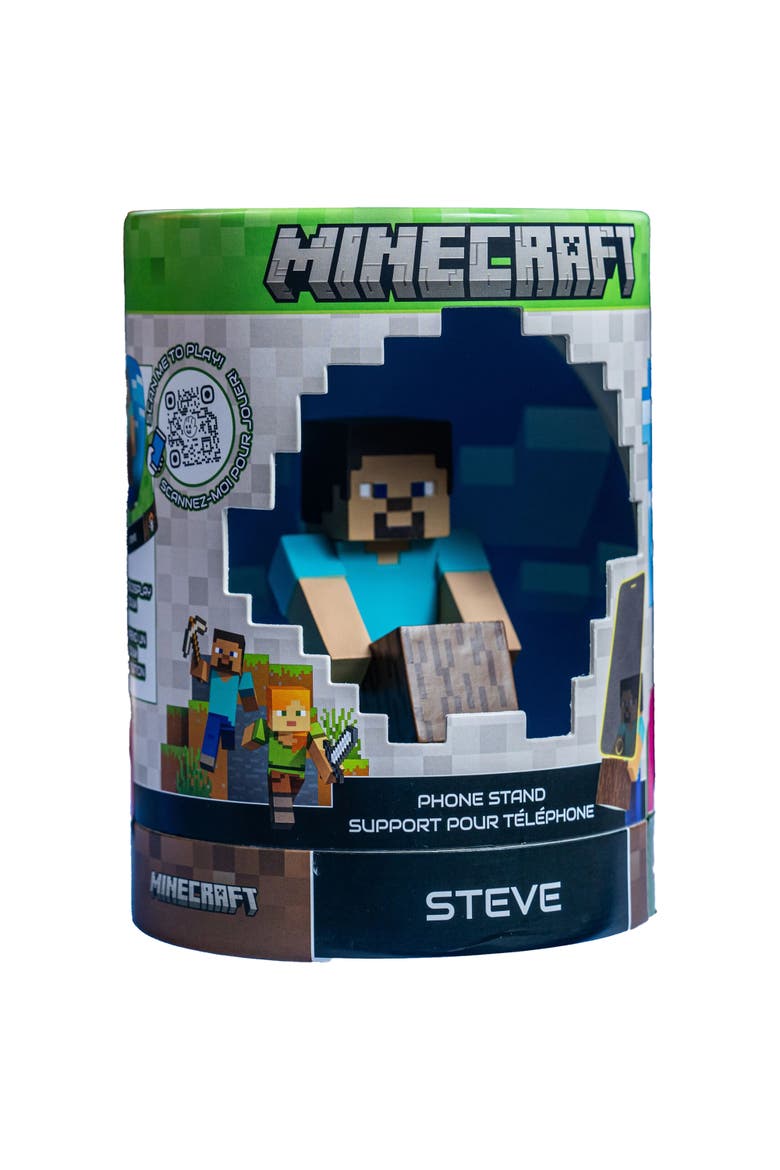 Minecraft 4 Inch Steve Cable Guys Earbud and Phone Holder, Alternate, color, Multicolored