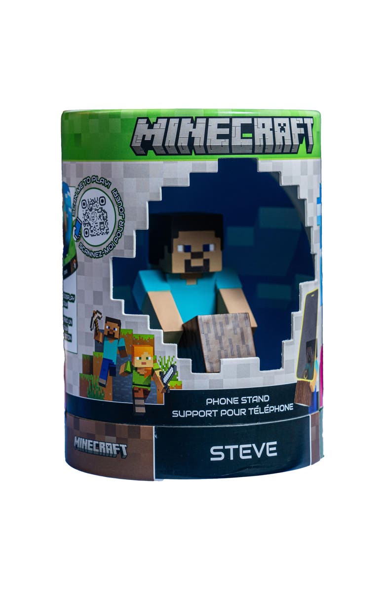 Exquisite Gaming Minecraft 4 Inch Steve Cable Guys Earbud and Phone Holder, Alternate, color, Multicolored