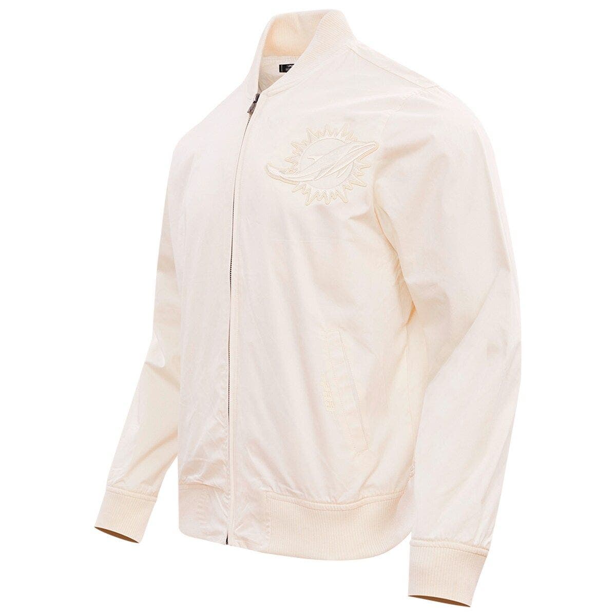 PRO STANDARD Men's Pro Standard Cream Miami Dolphins Neutral Full-Zip ...