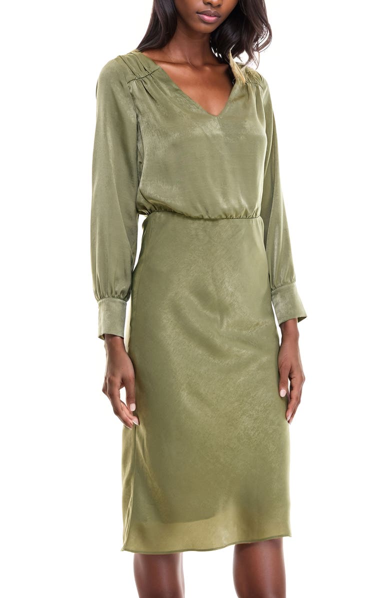 Socialite Bias Cut Long Sleeve Midi Dress, Alternate, color, 