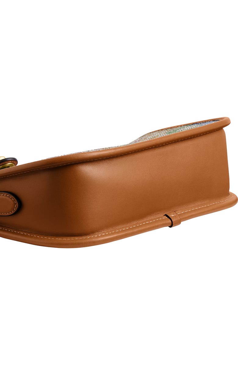 COACH Crystal Swing Zip 20 Signature Jacquard & Leather Satchel, Alternate, color, B4/ Rainbow Multi