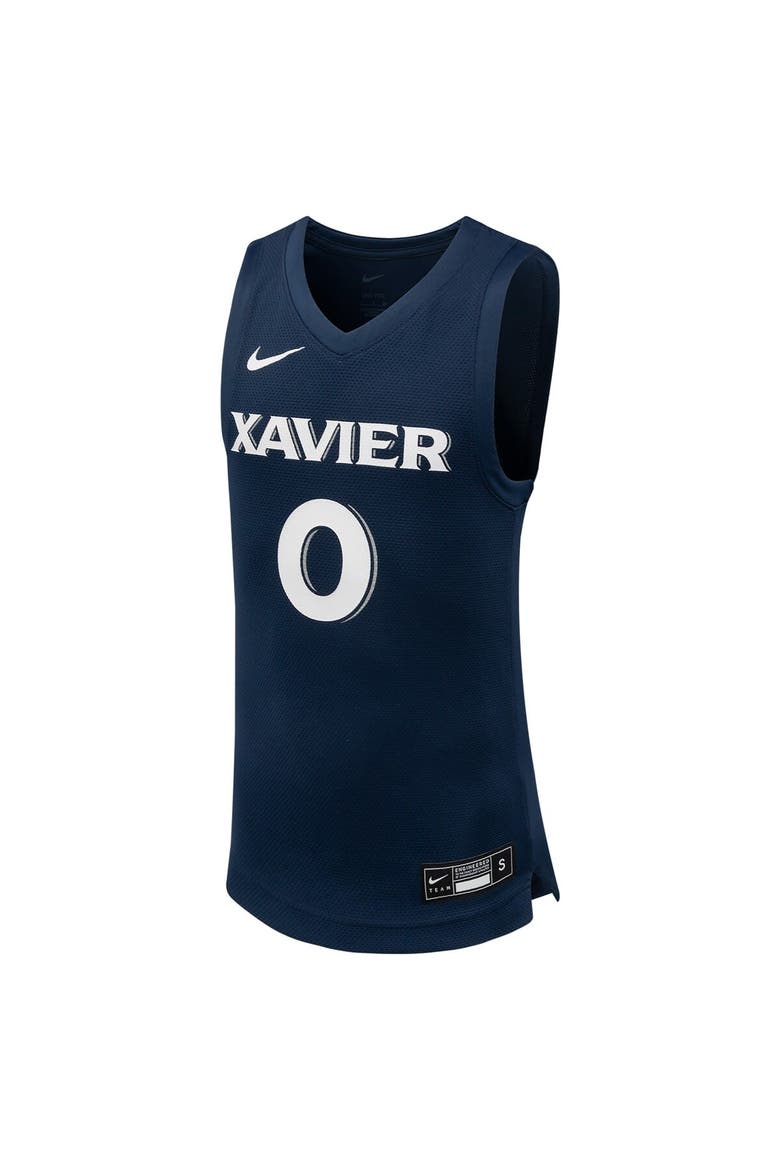 Youth Nike #0 Navy Xavier Musketeers Team Replica Basketball Jersey, Alternate, color, Navy