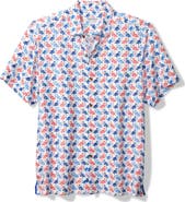 Tommy Bahama Veracruz Cay Flamingo Mingle Short Sleeve Button-Up Shirt