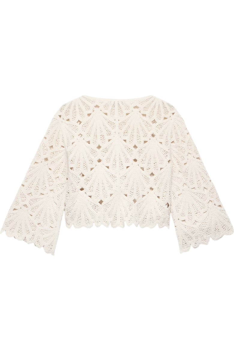 Crochet Knited Top, Alternate, color, Neutral
