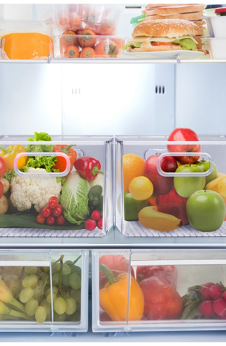 SORBUS Large Clear Storage Bins - Pack of 4, Alternate, color, Clear