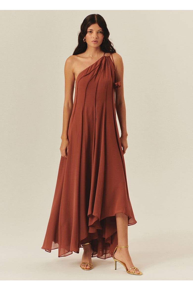 Paislee Maxi Dress, Alternate, color, BROWN