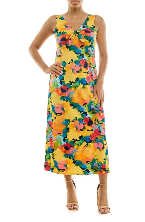 Tie Front Sleeveless Midi Dress
