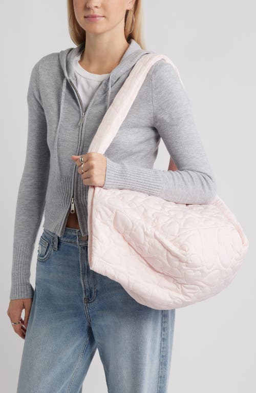 Bp. Quilted Heart Tote In Pink