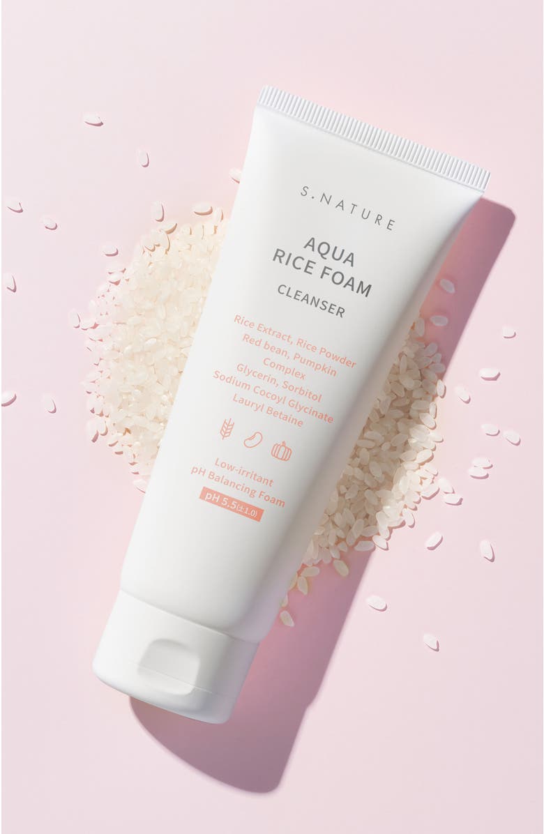 S.NATURE AQUA RICE FOAM CLEANSER, 160ml, Alternate, color, NO COLOR