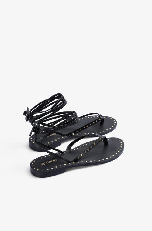Scalpers Bari Studs Sandal In Black