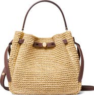 Tory Burch Romy Straw Bucket Bag