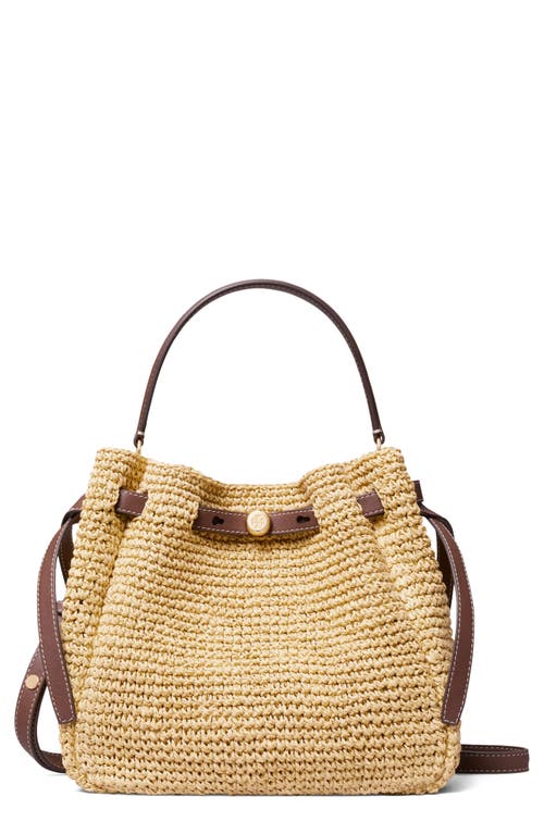 Tory Burch Romy Straw Bucket Bag in Natural at Nordstrom