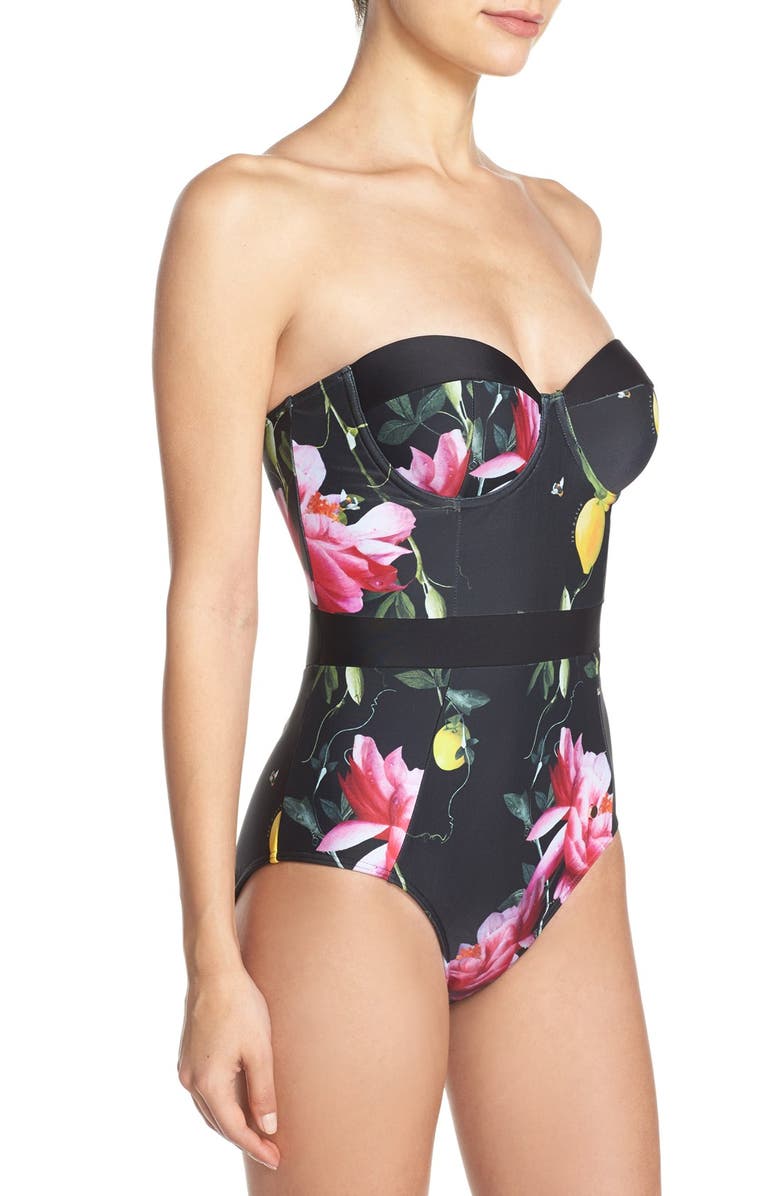 Ted Baker London Citrus Bloom One-Piece Swimsuit, Alternate, color, 