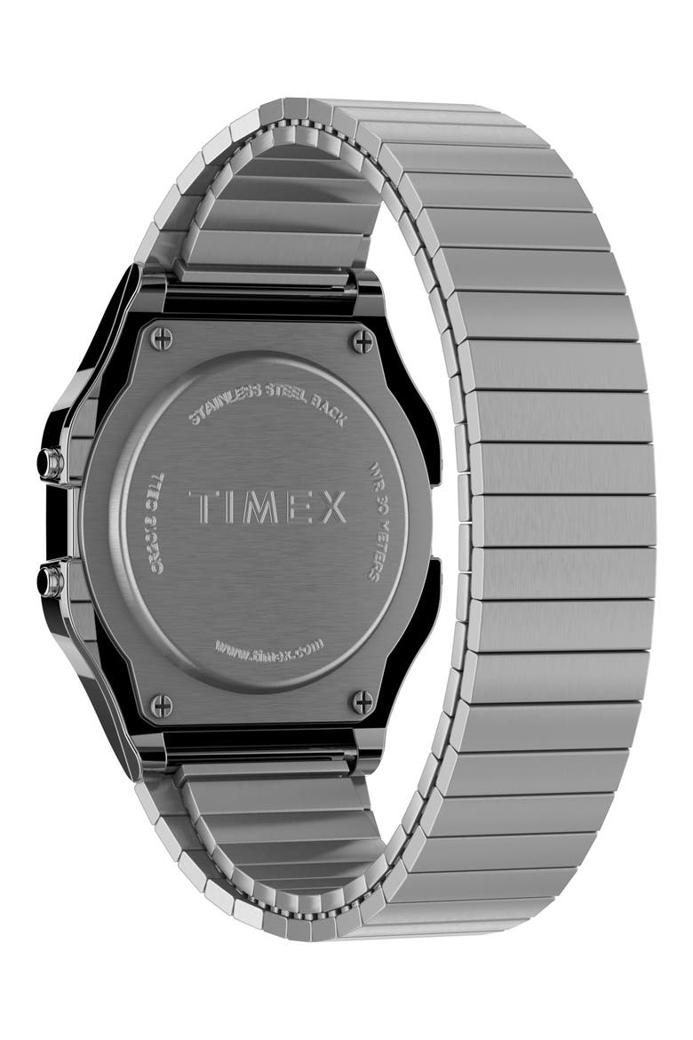 T80 Digital Chronograph Bracelet Watch, Alternate, color, STAINLESS STEEL