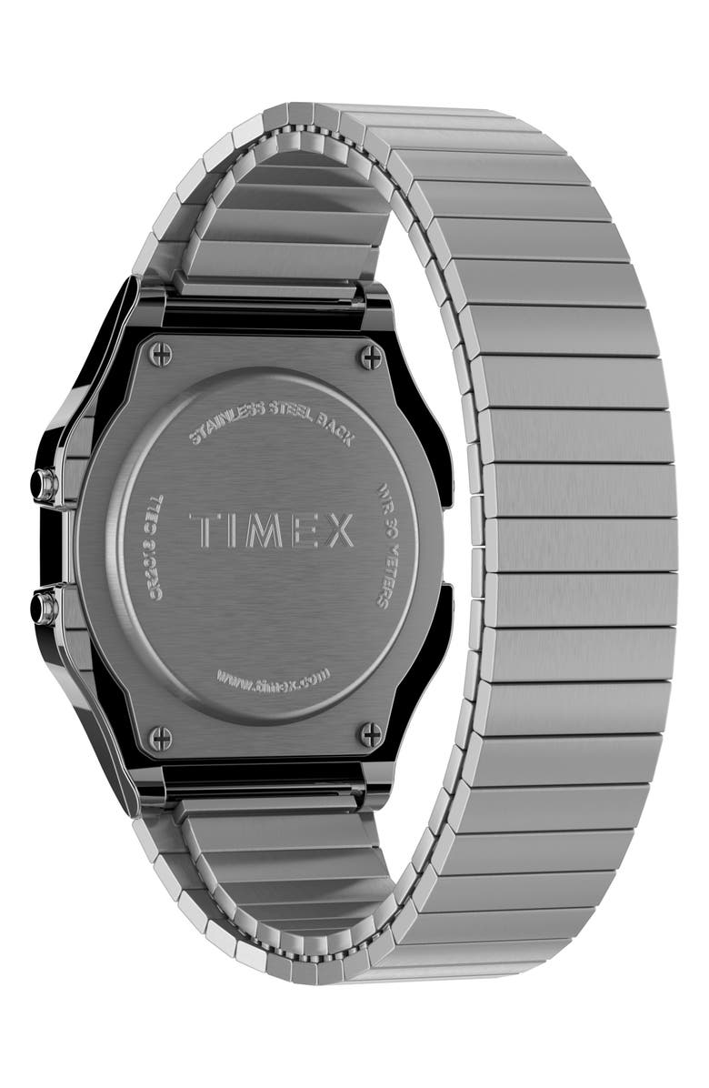 Timex<sup>®</sup> T80 Digital Chronograph Bracelet Watch, Alternate, color, Stainless Steel