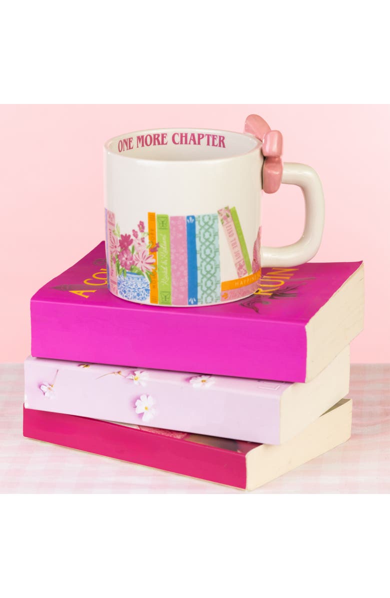Totalee Gift One More Chapter Mug w/ Bow Handle Ceramic White, Alternate, color, White