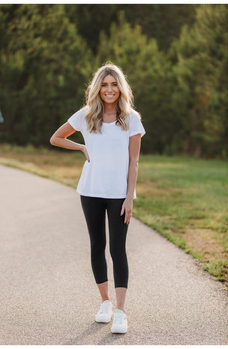 CITY THREADS 100% Cotton Comfortable Everyday Wear Capri Leggings, Alternate, color, Charcoal