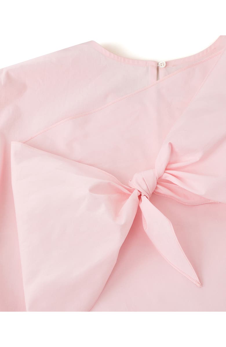 MANGO Selection Neck Scarf Organic Cotton Top, Alternate, color, Pastel Pink