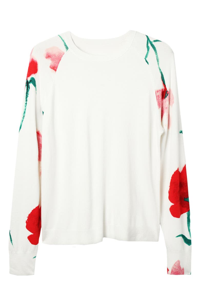 Desigual Watercolor Floral Pullover, Alternate, color, 