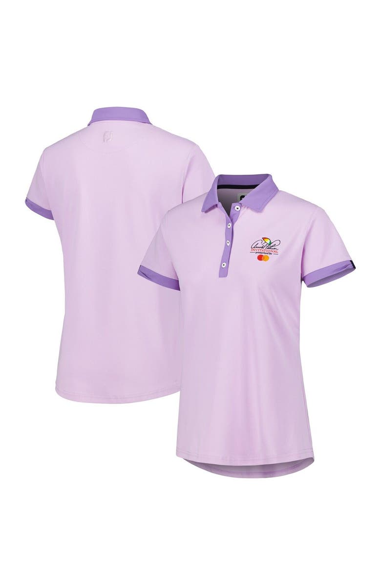 FOOTJOY Women's FootJoy Purple Arnold Palmer Invitational Color Block Polo, Main, color, Purple