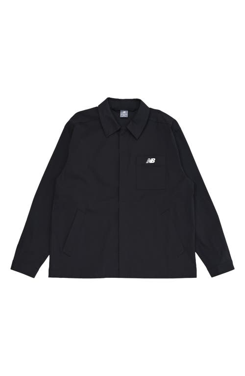 New Balance Water Repellent Cotton Blend Twill Coach's Jacket