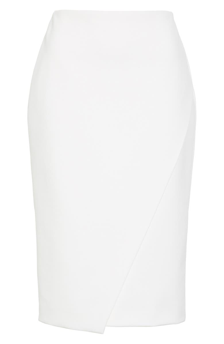 BOSS Vaissa Faux Wrap Pencil Skirt, Alternate, color, 